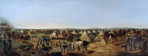 10. Ejderha Alayı kampa varıyor, Brighton, c.1803 by A.E. Eglington